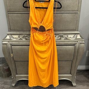 Zara Vibrant Orange 2 Piece Outfit